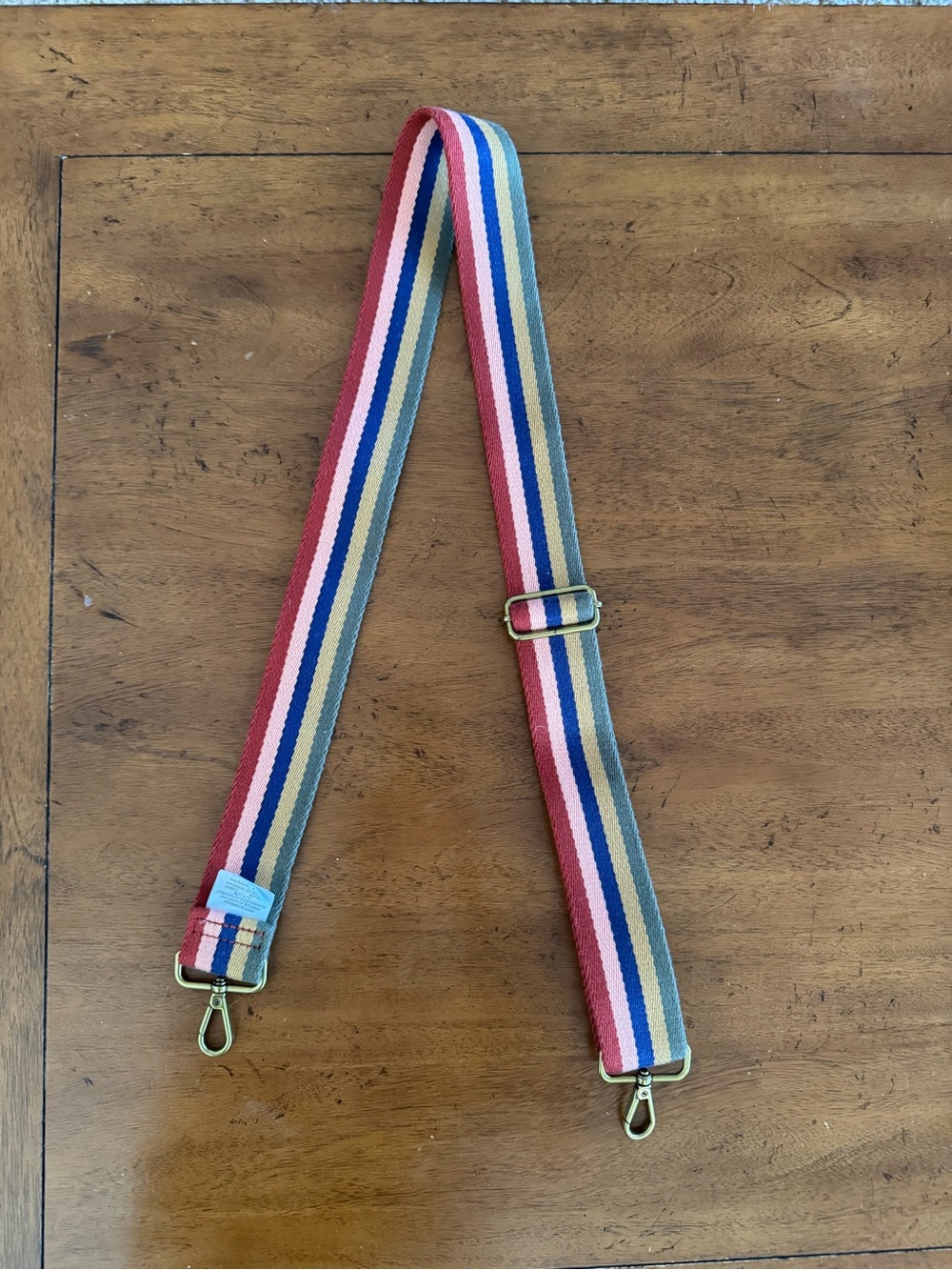 J. Crew Adjustable Striped Canvas Bag Strap in Multicolor